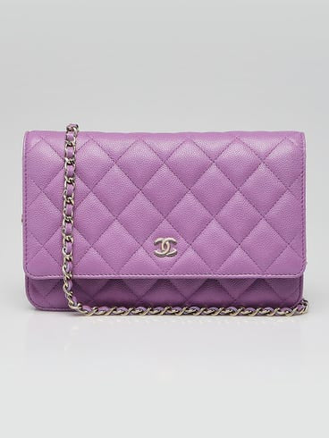 CHANEL
Purple Quilted Caviar Leather