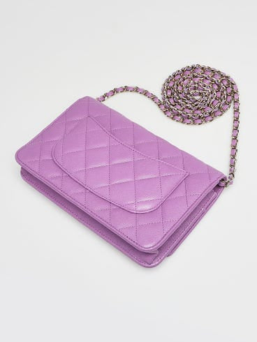 CHANEL
Purple Quilted Caviar Leather
